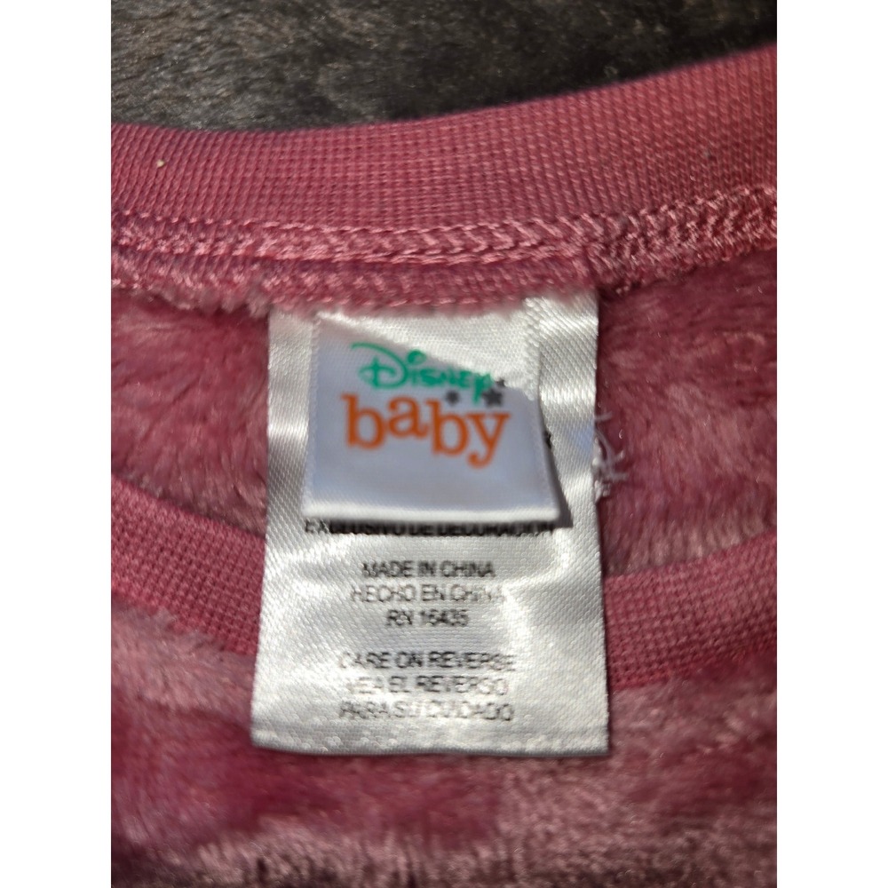 Disney Baby Minnie Mouse Pink Faux Fur Fleece Sweatshirt Girls 12M RN 16435 - Picture 3 of 4